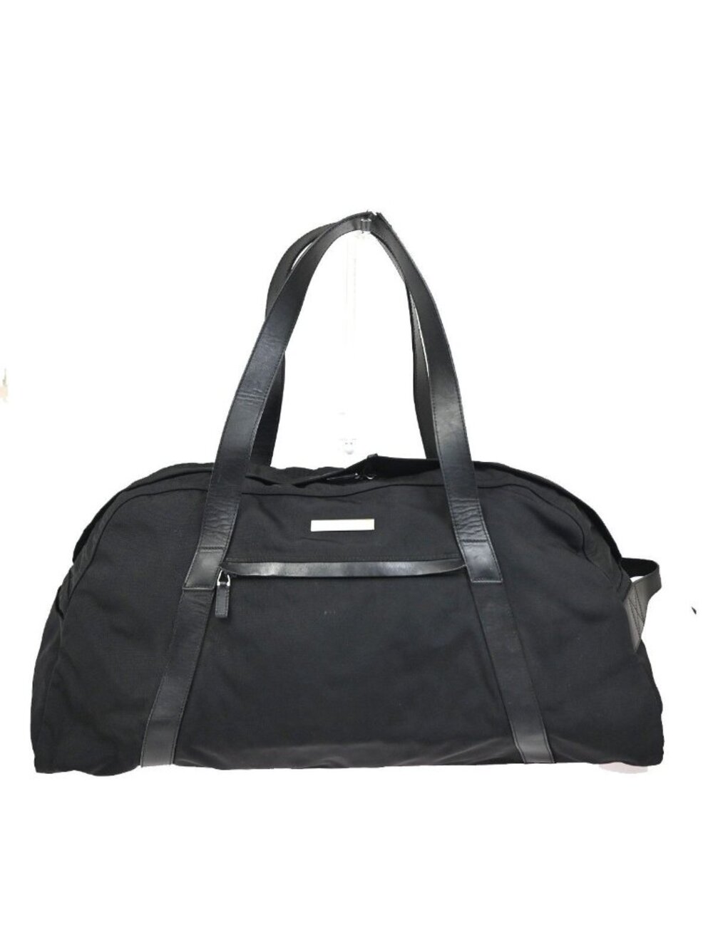 Gucci Boston Bag Black Nylon Leather